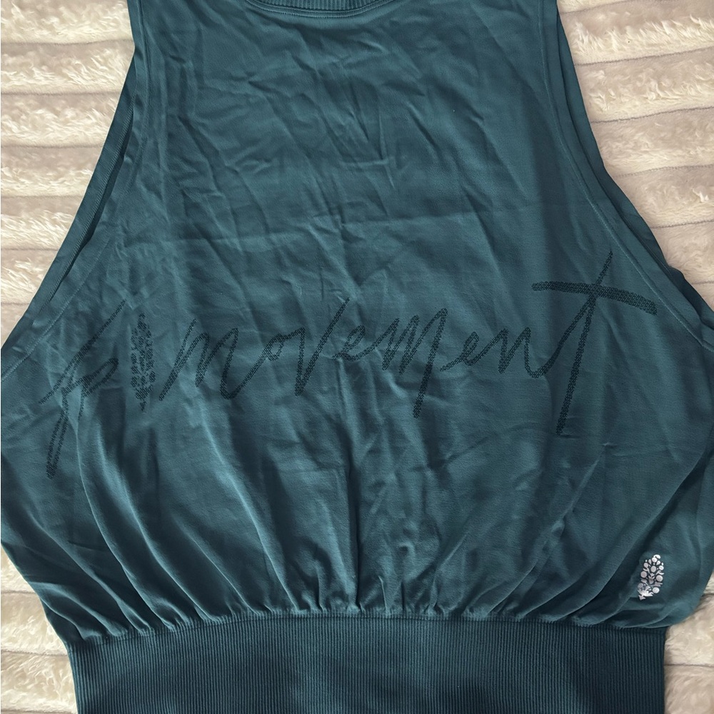 Free People Dark Teal Tank Top